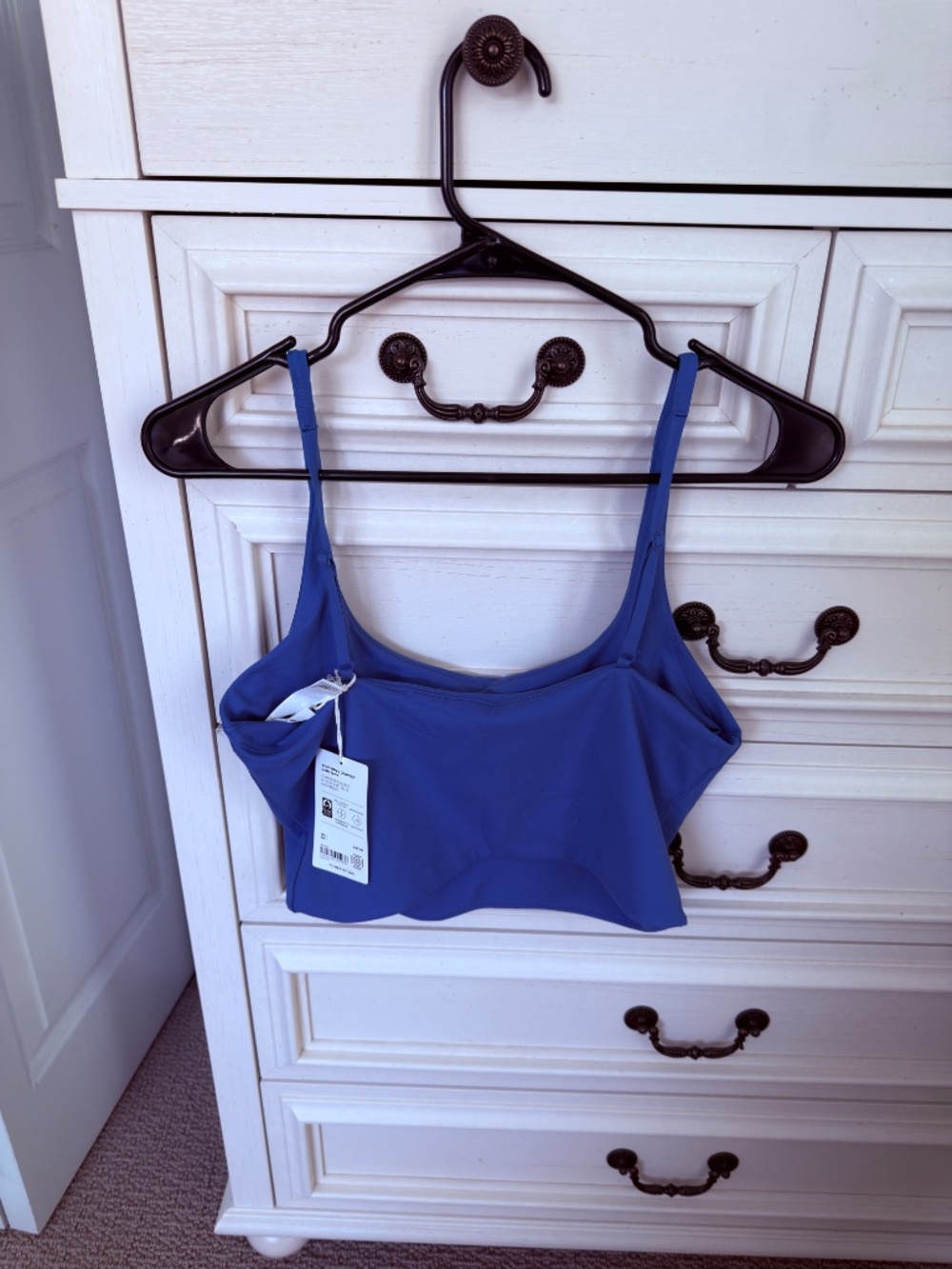 NWT Athleta Bodymove Cropped Cami Tank Blue Size Small